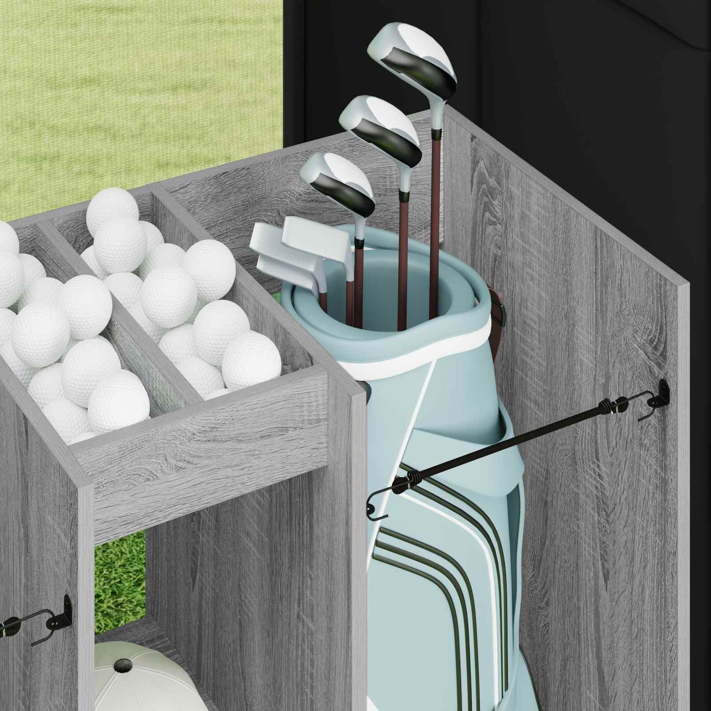 Golf Skab Ensfarvet Grå Sonoma 102 x 45 x 85,5 cm