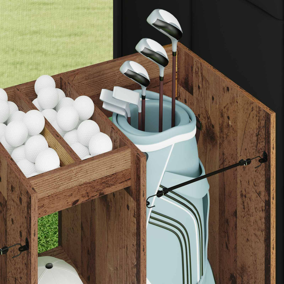 Golf Skab Ensfarvet Gammelt træ 102 x 45 x 85,5 cm