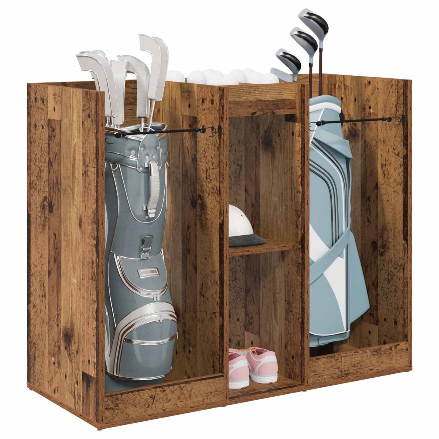 Golf Skab Ensfarvet Gammelt træ 102 x 45 x 85,5 cm