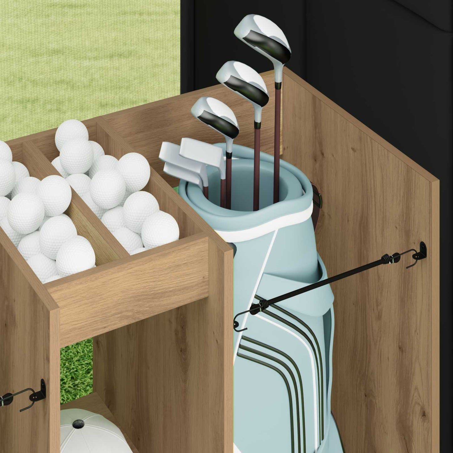 Golf Skab Ensfarvet Artisan Egetræ 102 x 45 x 85,5 cm