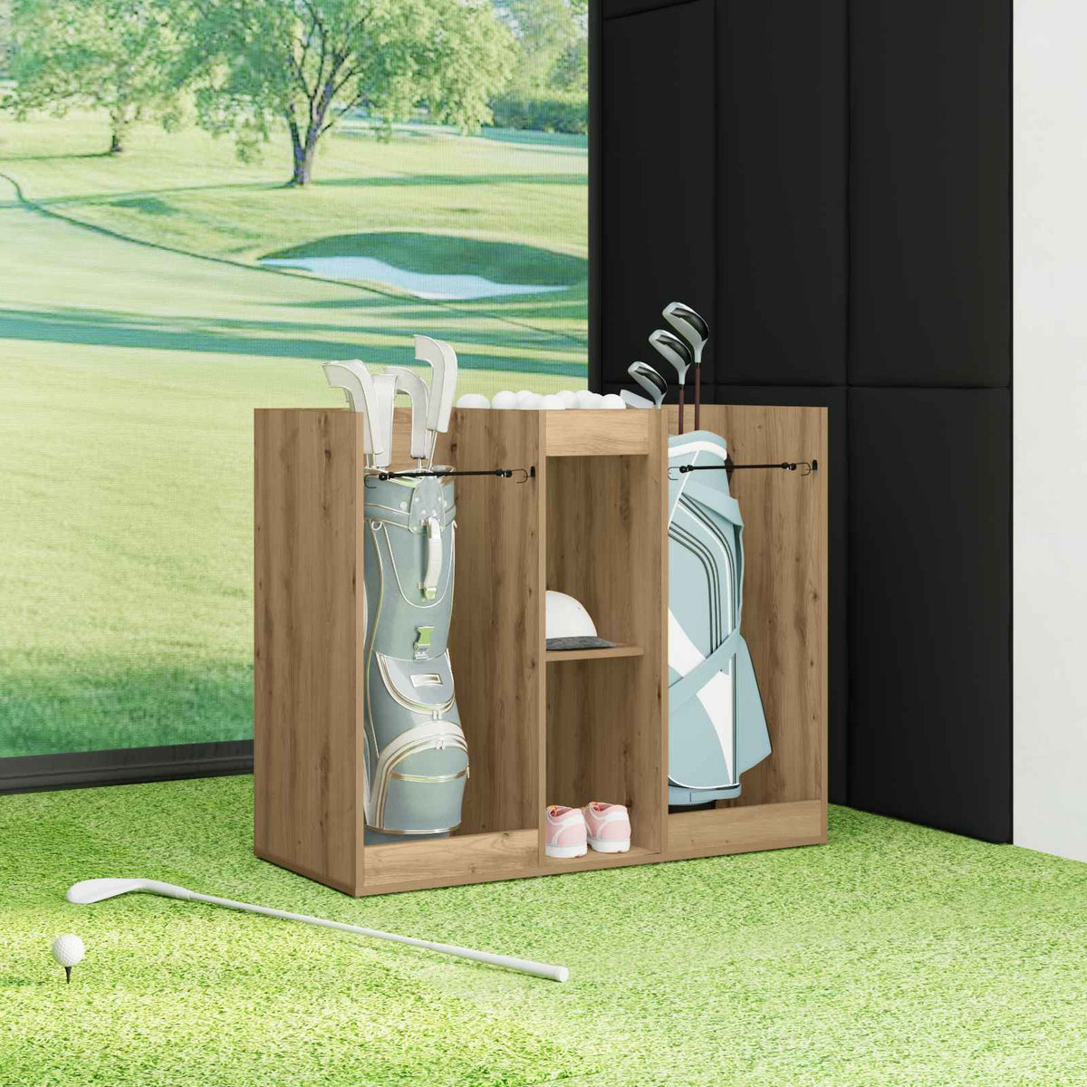 Golf Skab Ensfarvet Artisan Egetræ 102 x 45 x 85,5 cm