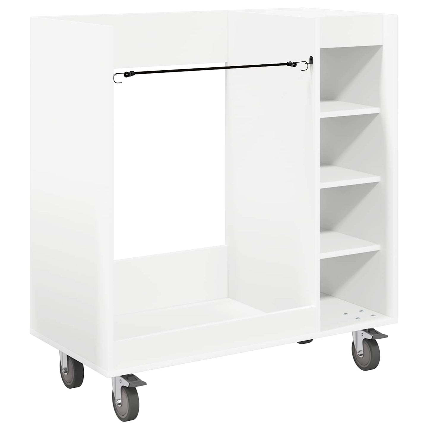 Golf Skab med hjul Ensfarvet Hvid 90 x 45 x 98 cm