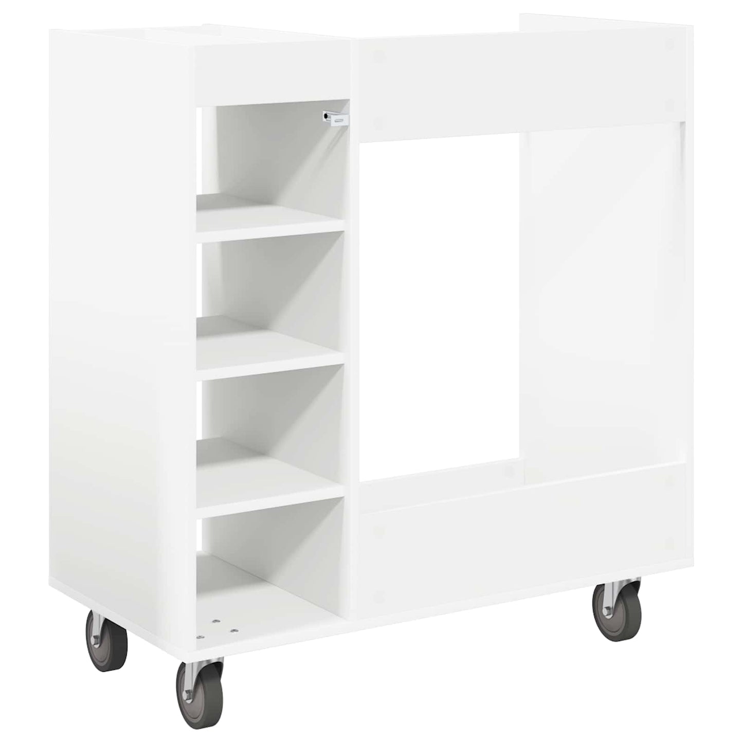 Golf Skab med hjul Ensfarvet Hvid 90 x 45 x 98 cm