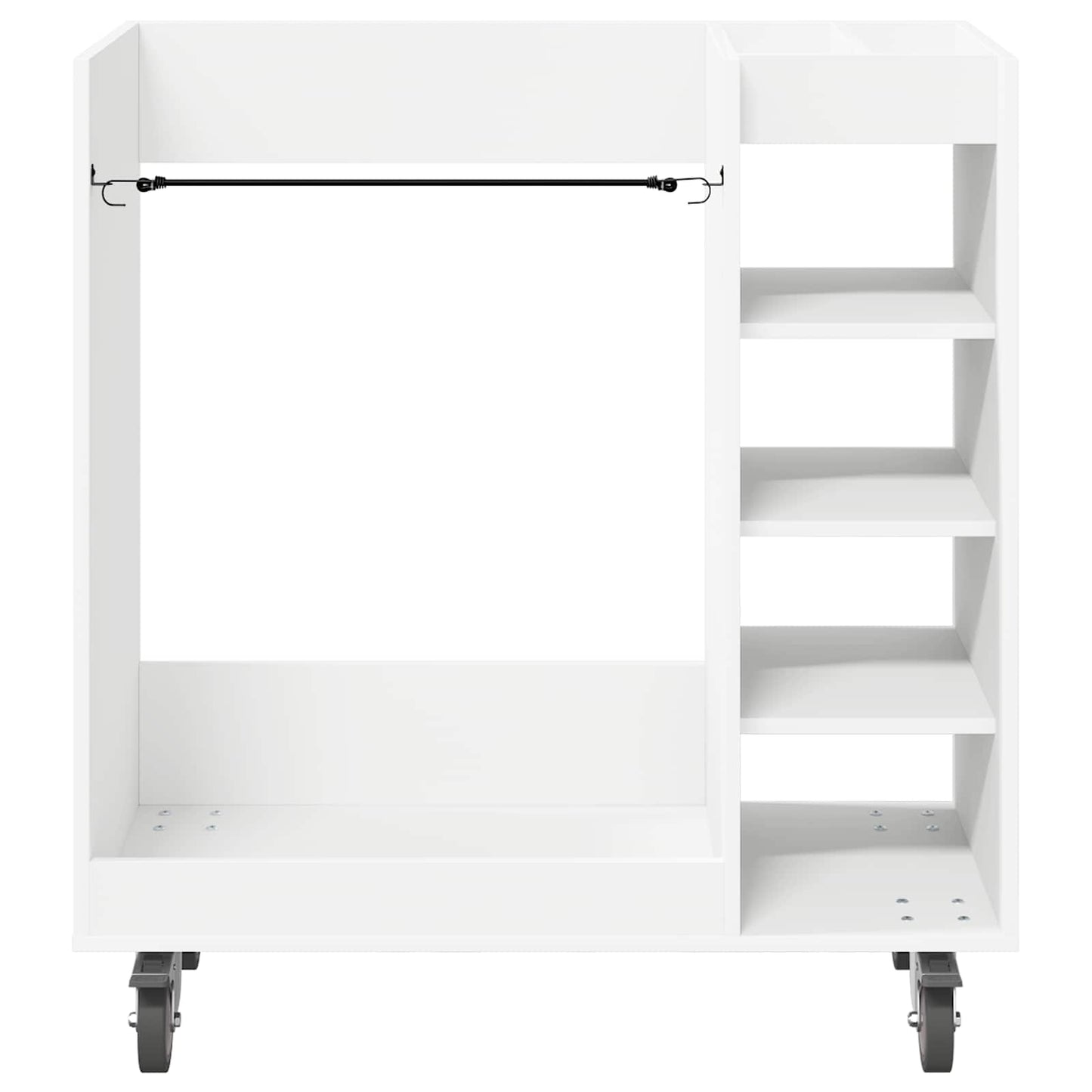 Golf Skab med hjul Ensfarvet Hvid 90 x 45 x 98 cm