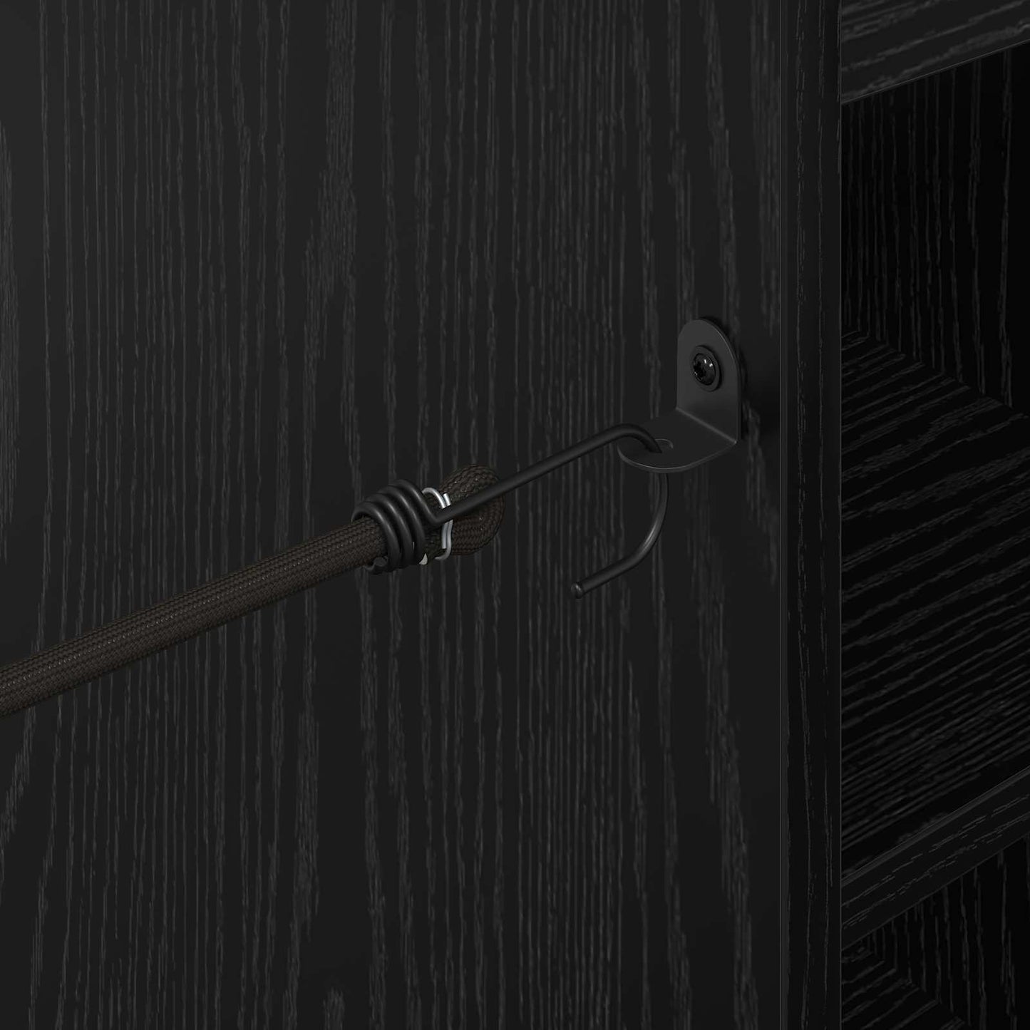 Golf Skab med hjul Ensfarvet Sort eg 90 x 45 x 98 cm
