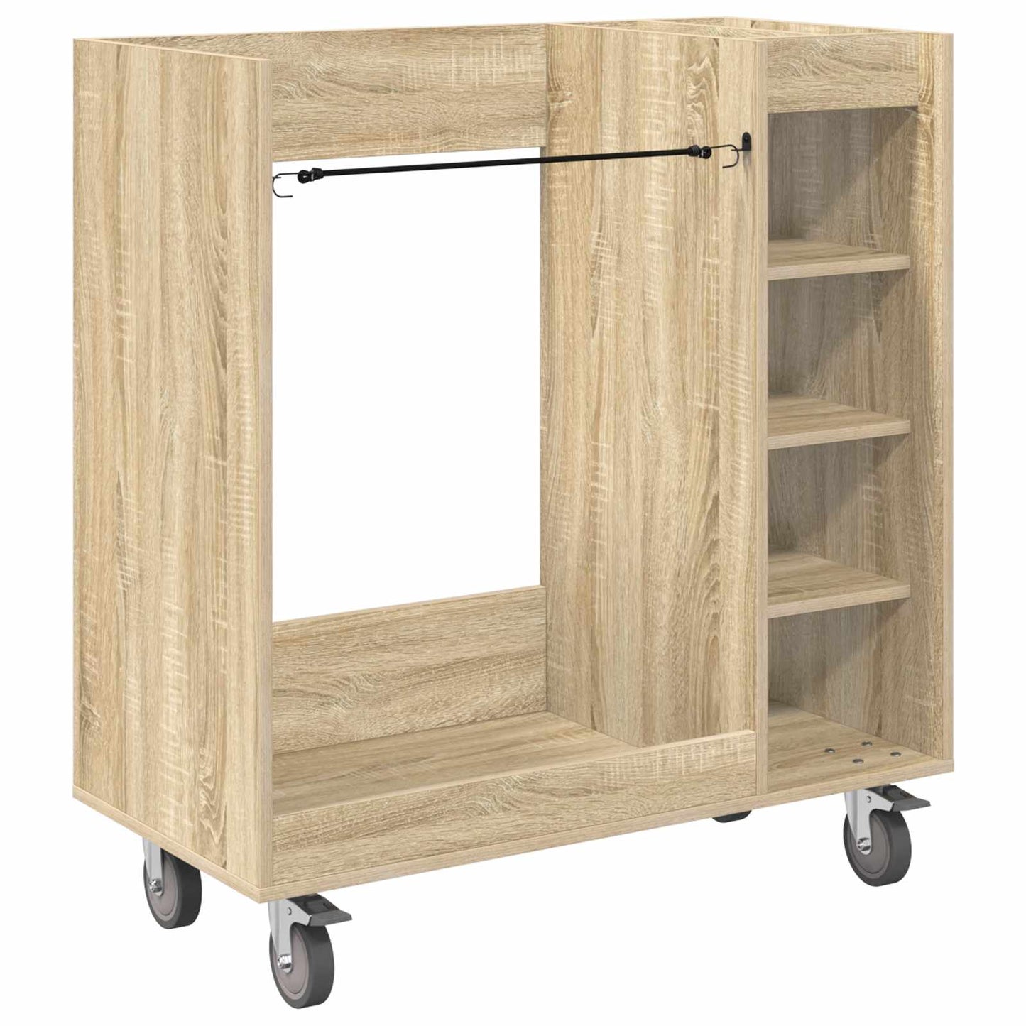 Golf Skab med hjul Ensfarvet Sonoma eg 90 x 45 x 98 cm