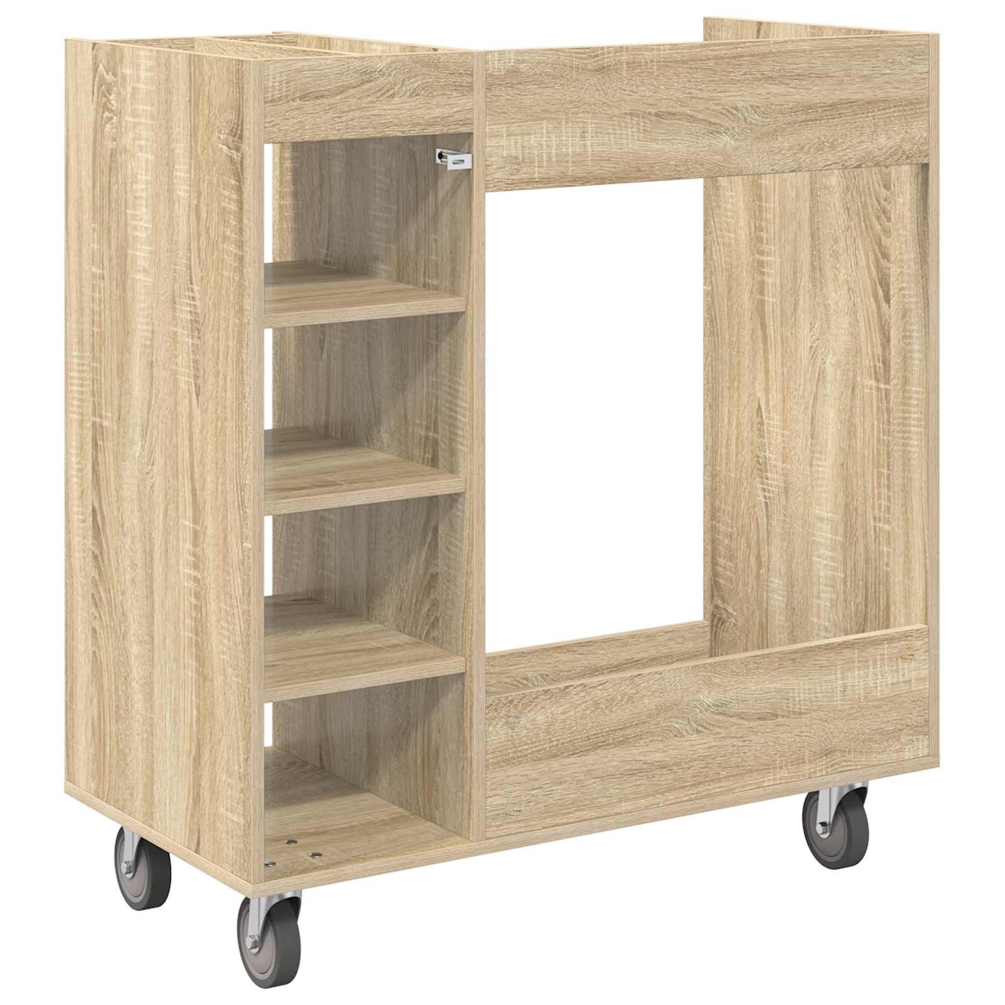 Golf Skab med hjul Ensfarvet Sonoma eg 90 x 45 x 98 cm