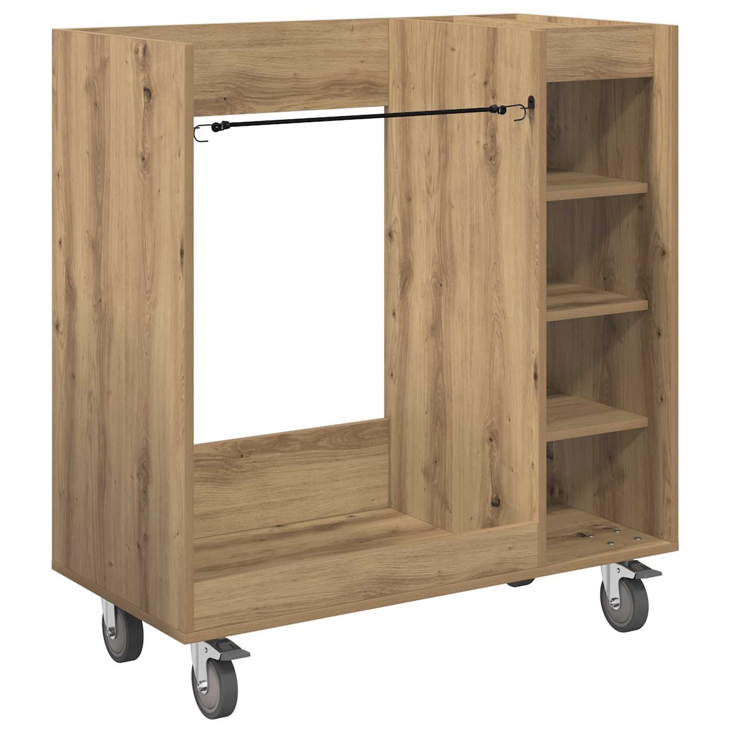 Golf Skab med hjul Ensfarvet Artisan Egetræ 90 x 45 x 98 cm
