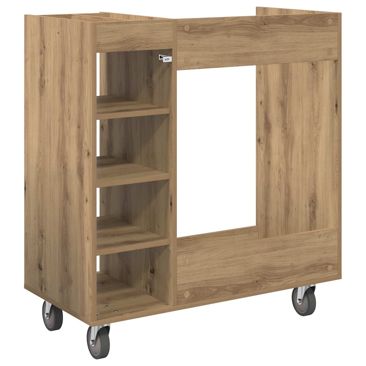 Golf Skab med hjul Ensfarvet Artisan Egetræ 90 x 45 x 98 cm