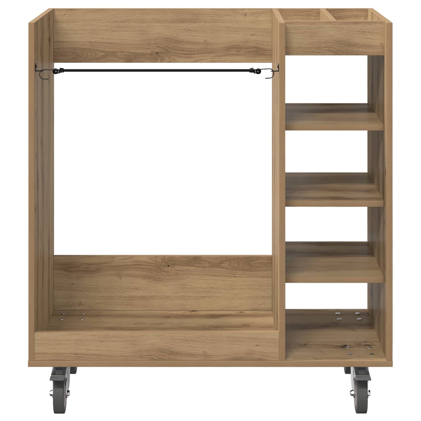 Golf Skab med hjul Ensfarvet Artisan Egetræ 90 x 45 x 98 cm