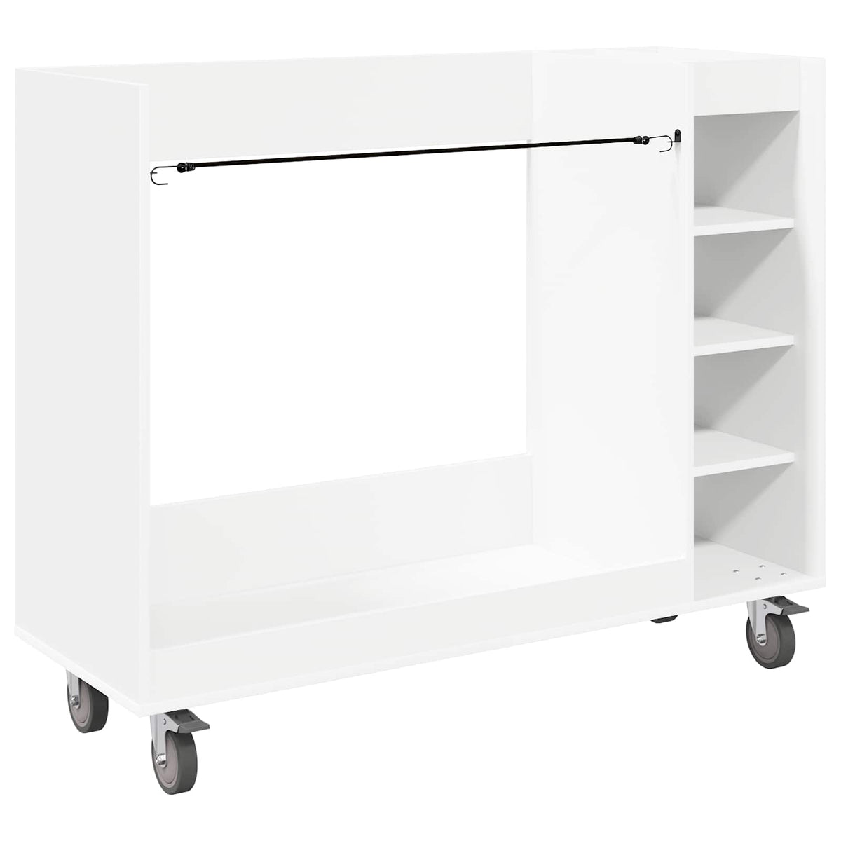 Golf Skab med hjul Ensfarvet Hvid 120 x 45 x 98 cm