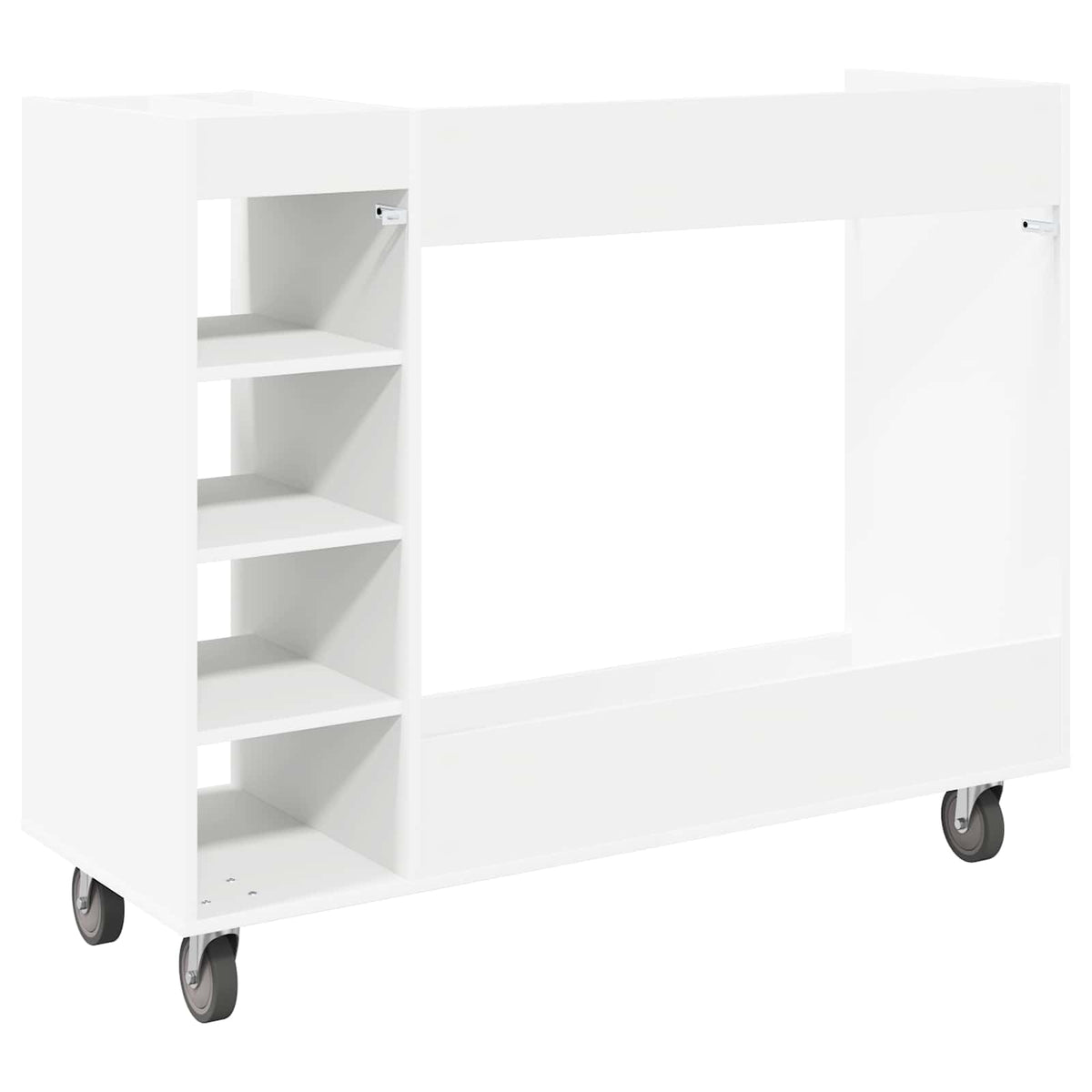 Golf Skab med hjul Ensfarvet Hvid 120 x 45 x 98 cm