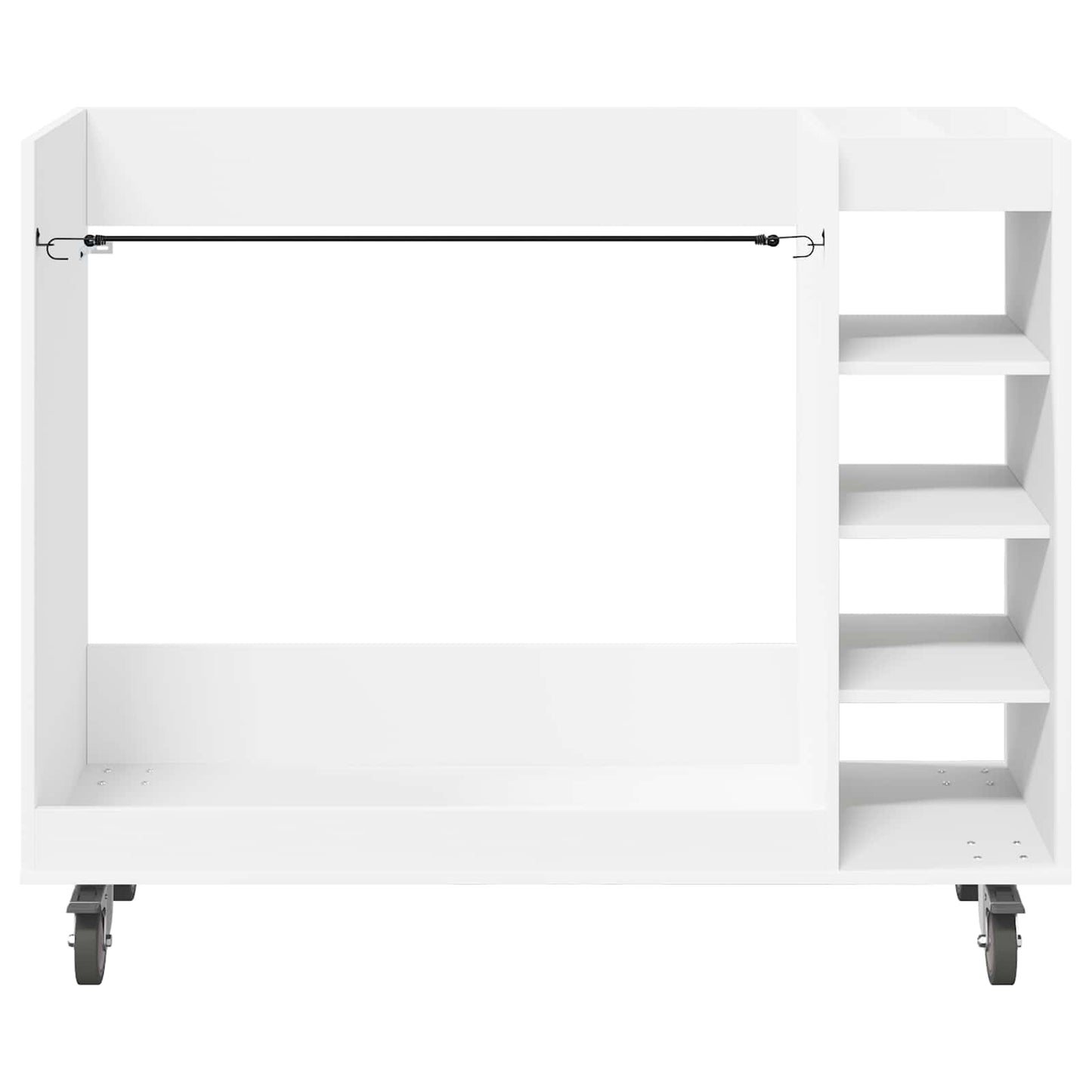 Golf Skab med hjul Ensfarvet Hvid 120 x 45 x 98 cm