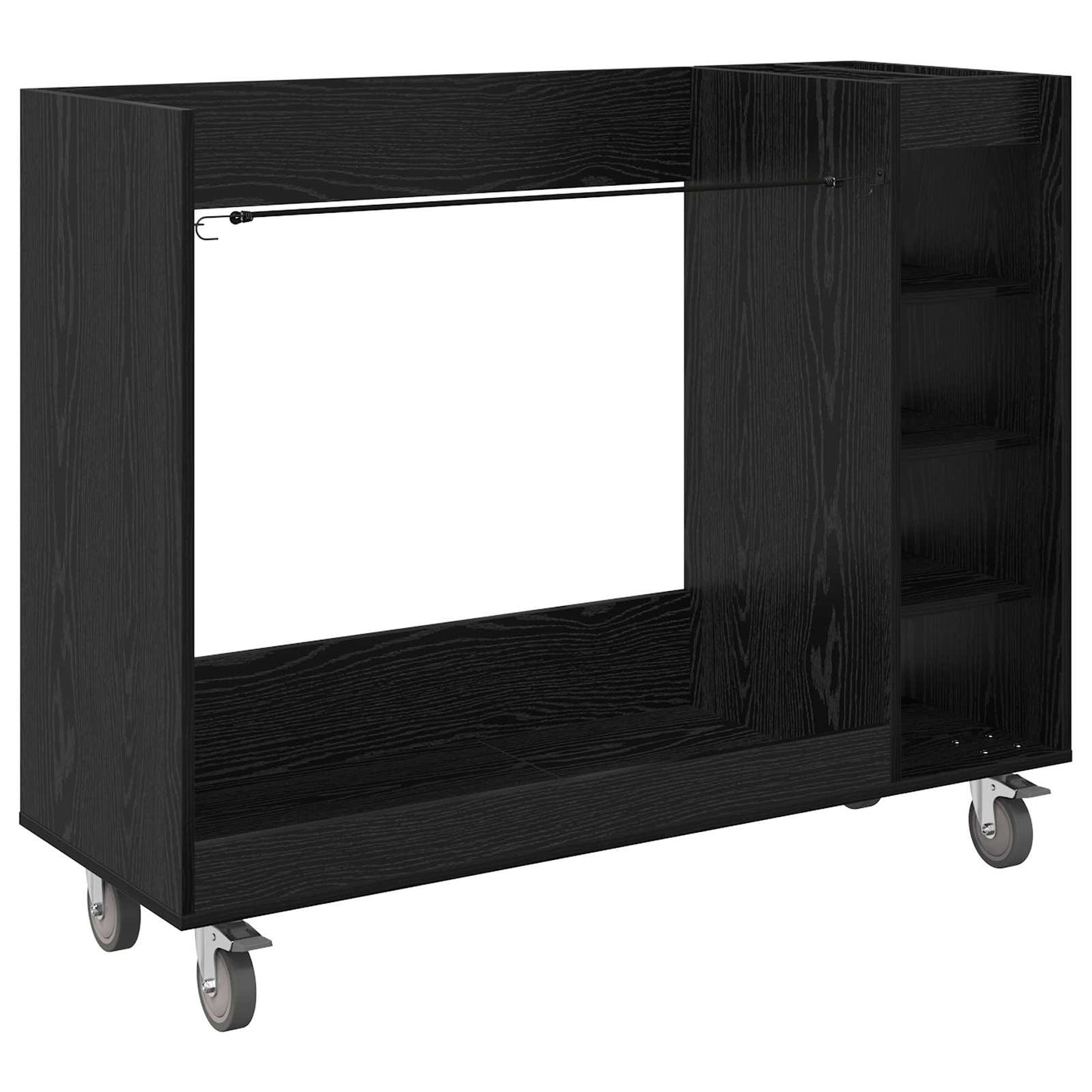 Golf Skab med hjul Ensfarvet Sort eg 120 x 45 x 98 cm