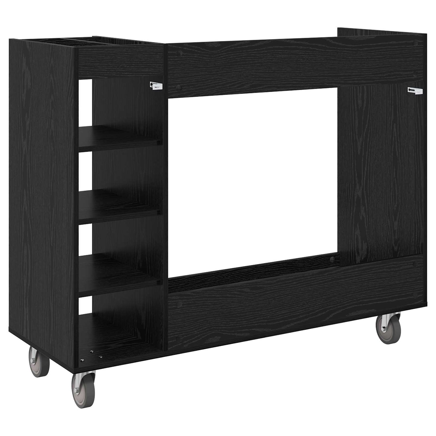 Golf Skab med hjul Ensfarvet Sort eg 120 x 45 x 98 cm