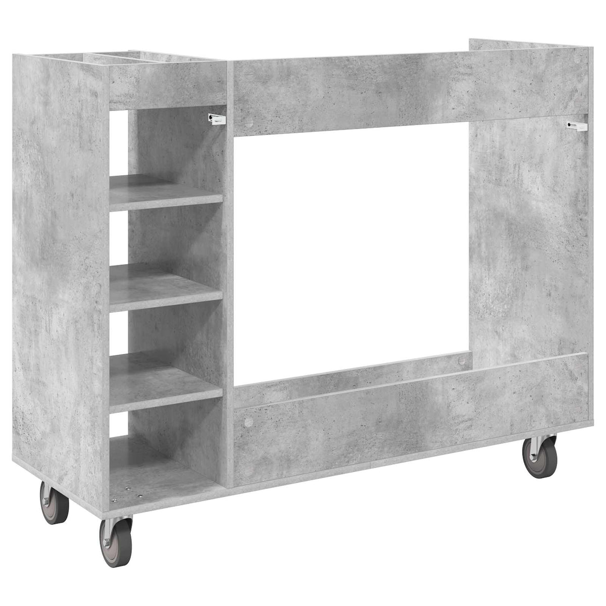 Golf Skab med hjul Ensfarvet Beton Grå 120 x 45 x 98 cm
