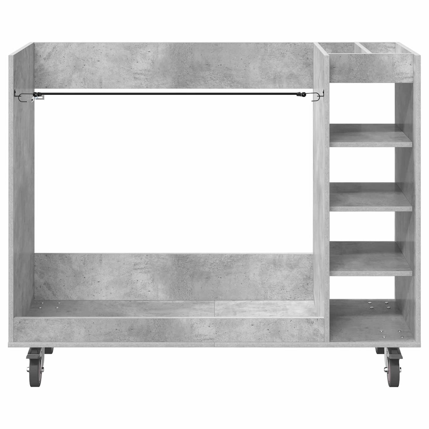 Golf Skab med hjul Ensfarvet Beton Grå 120 x 45 x 98 cm