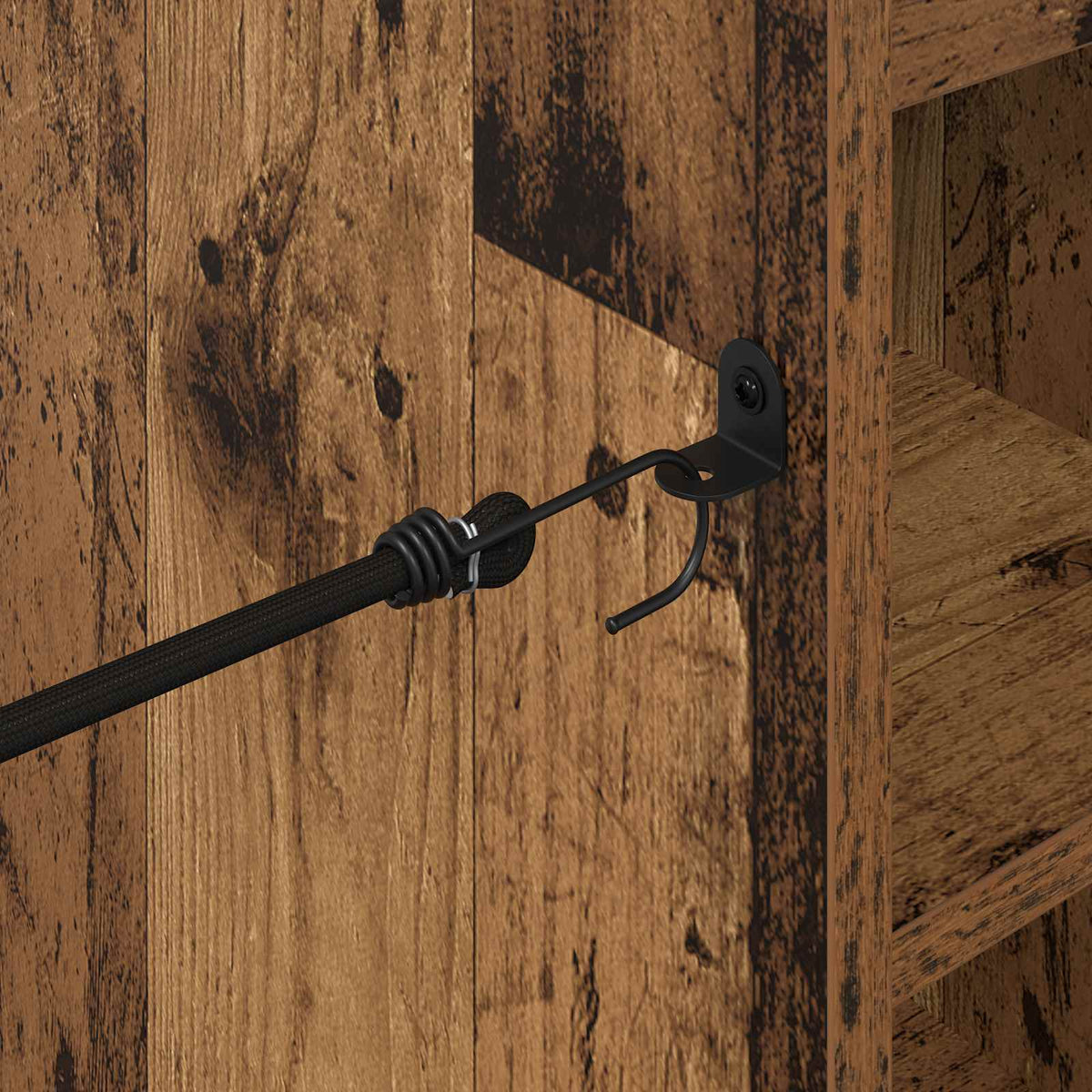 Golf Skab med hjul Ensfarvet Gammelt træ 120 x 45 x 98 cm