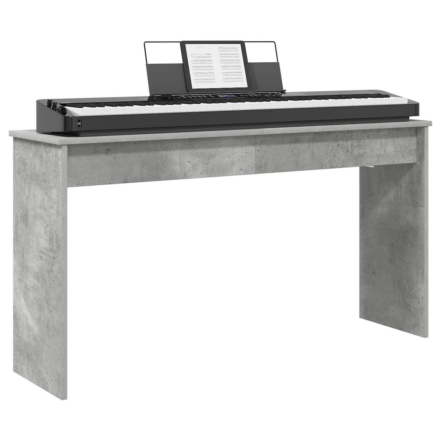 Keyboard Stand Beton Grå 120 x 32 x 64 cm Konstrueret træ