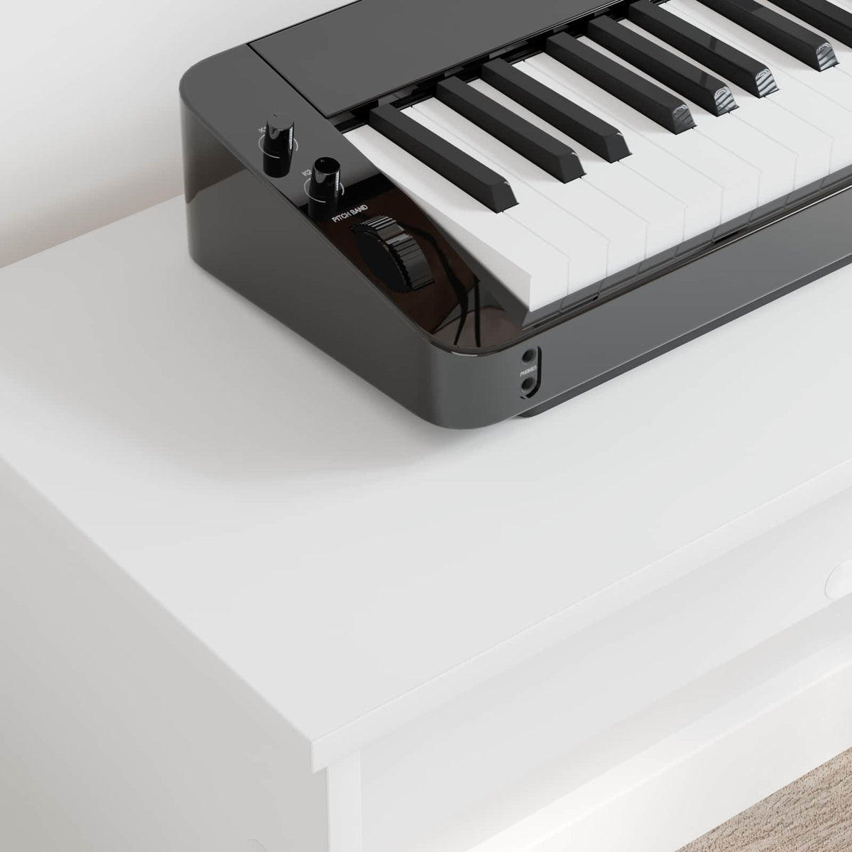 Keyboard Stand Hvid 100 x 32 x 64 cm Konstrueret træ