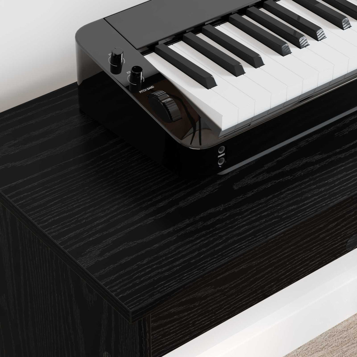 Keyboard Stand Sort eg 100 x 32 x 64 cm Konstrueret træ
