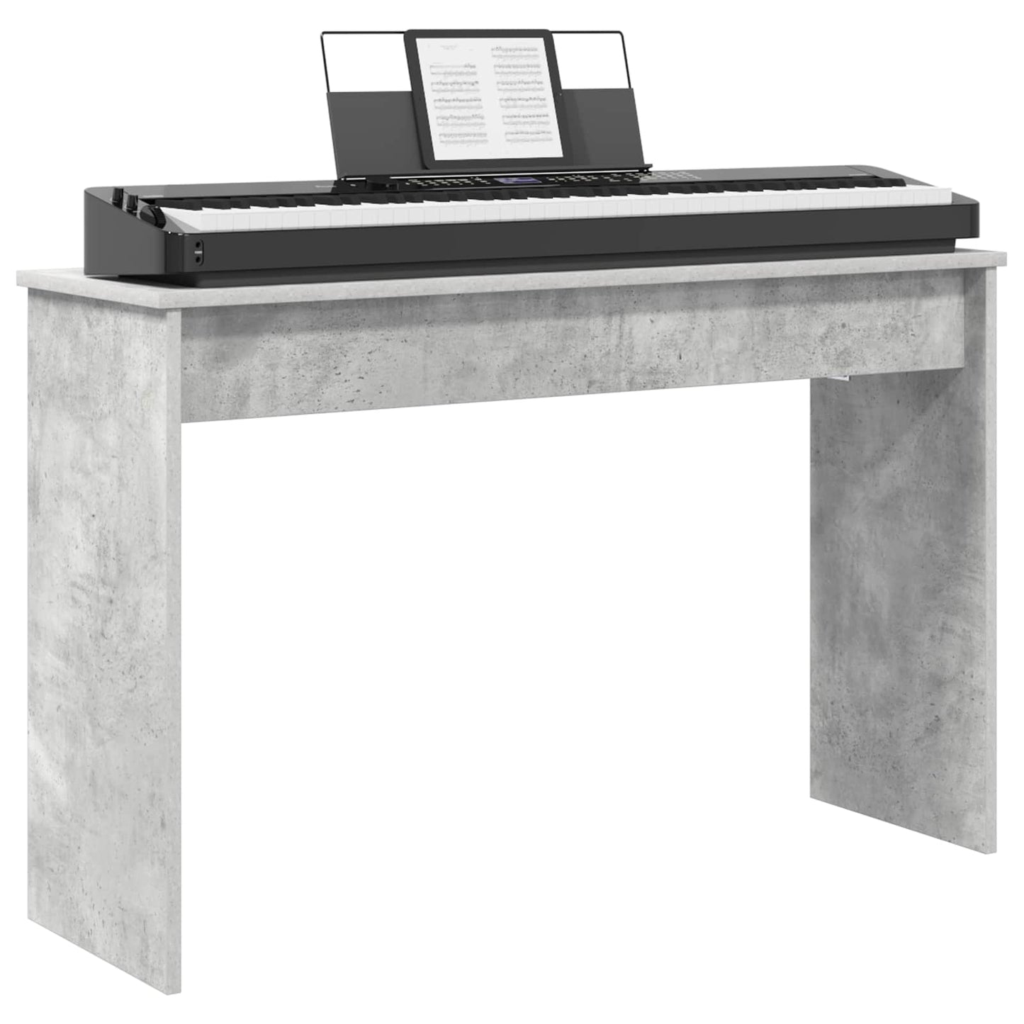 Keyboard Stand Beton Grå 100 x 32 x 64 cm Konstrueret træ