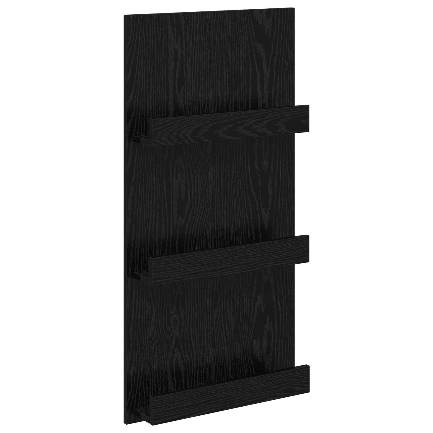 Magasin Rack med hylde Sort eg 51 x 11 x 102 cm Konstrueret træ