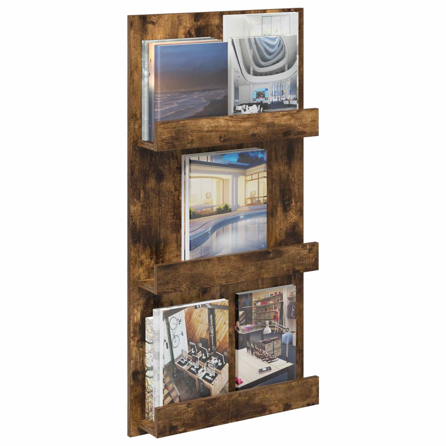 Magasin Rack Røget eg 51 x 11 x 102 cm Konstrueret træ