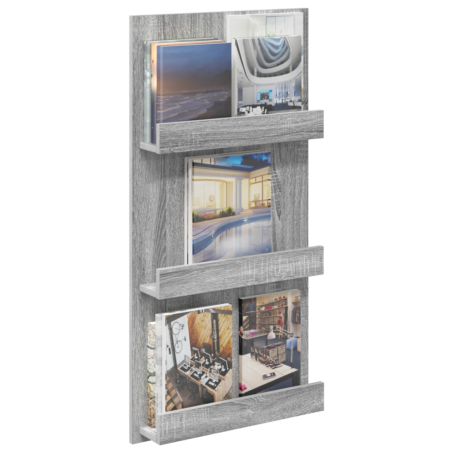 Magasin Rack Grå Sonoma 51 x 11 x 102 cm Konstrueret træ