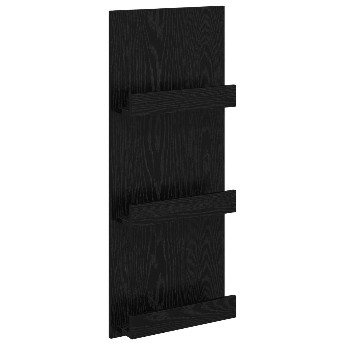 Magasin Rack med hylde Sort eg 43 x 11 x 102 cm Konstrueret træ
