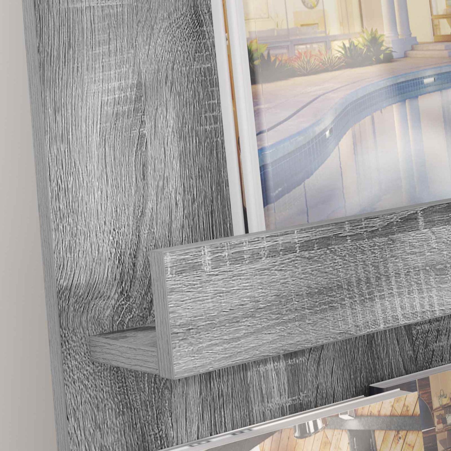 Magasin Rack Grå Sonoma 43 x 11 x 102 cm Konstrueret træ