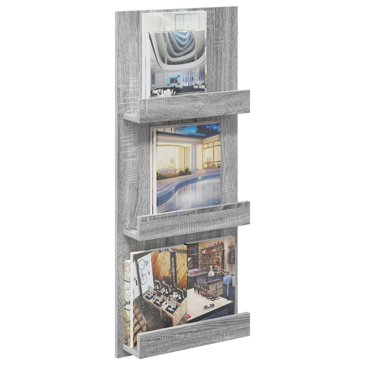 Magasin Rack Grå Sonoma 43 x 11 x 102 cm Konstrueret træ