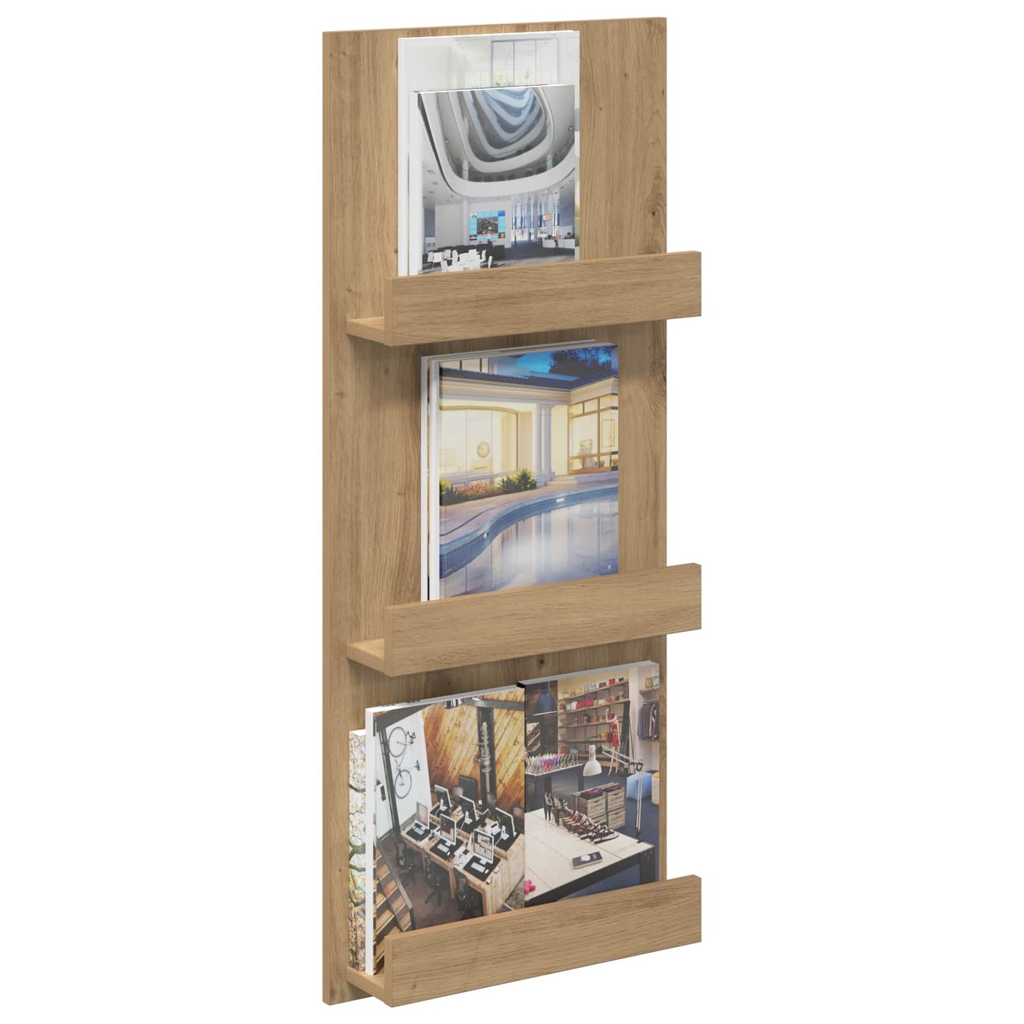 Magasin Rack Artisan Egetræ 43 x 11 x 102 cm Konstrueret træ