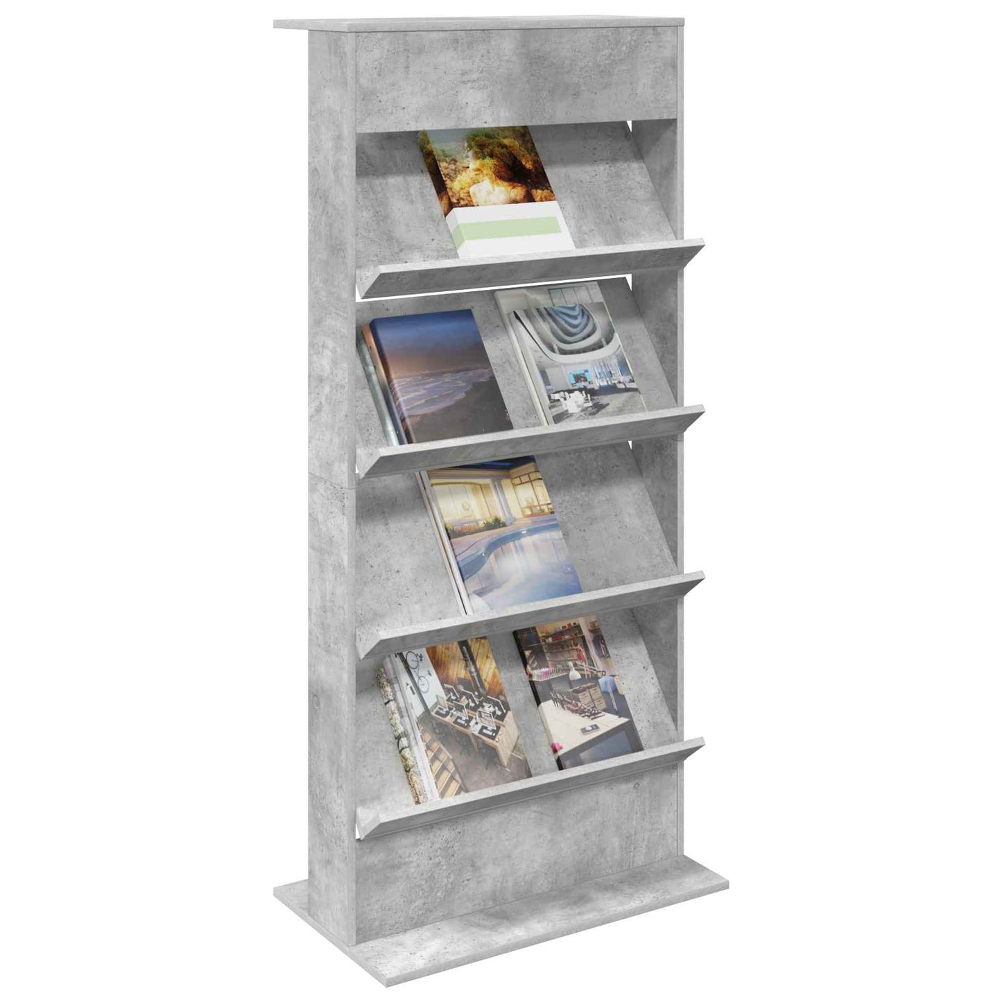 Magasin Rack Beton Grå 70 x 41 x 156 cm Konstrueret træ