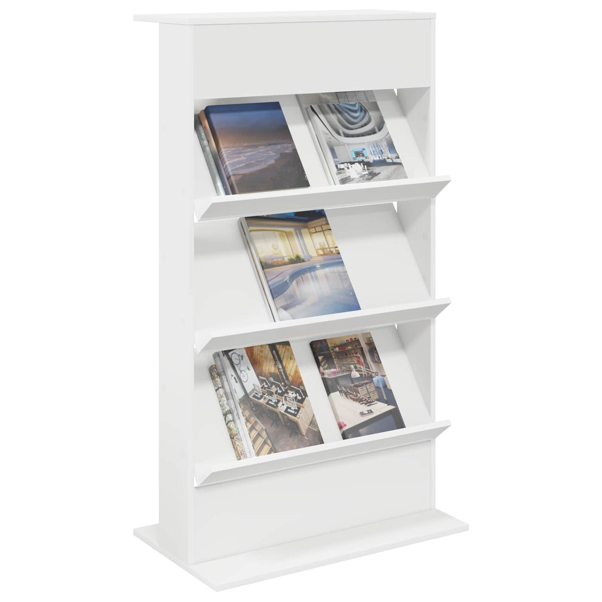 Magasin Rack Hvid 70 x 41 x 126 cm Konstrueret træ