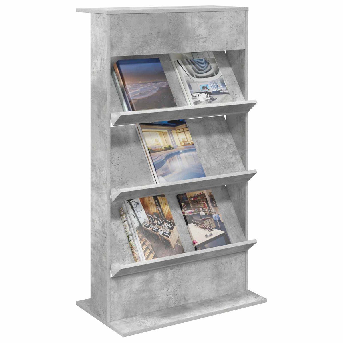 Magasin Rack Beton Grå 70 x 41 x 126 cm Konstrueret træ
