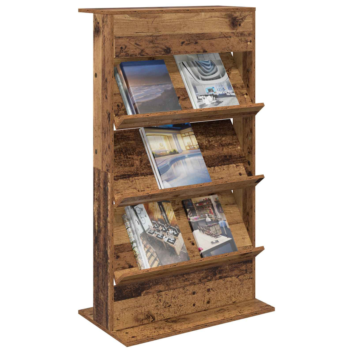 Magasin Rack Gammelt træ 70 x 41 x 126 cm Konstrueret træ