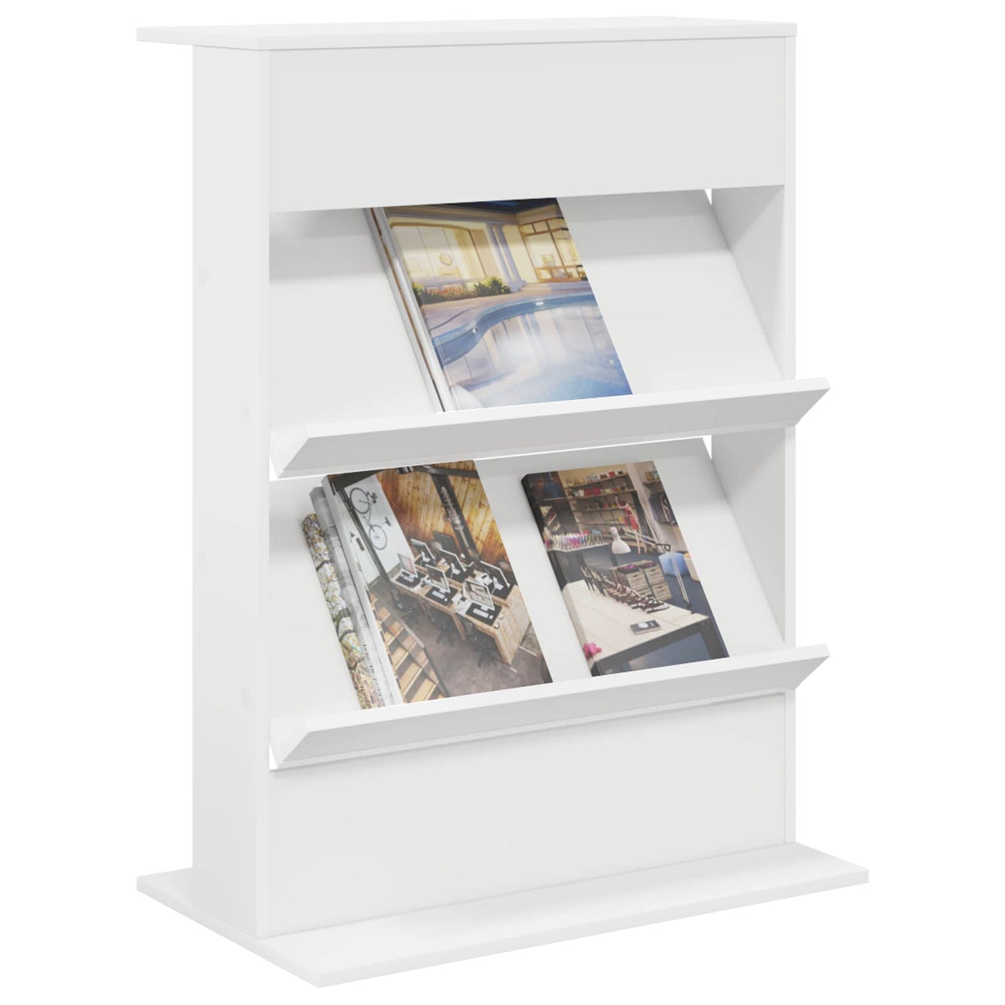 Magasin Rack Hvid 70 x 41 x 96 cm Konstrueret træ