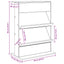 Magasin Rack Sort eg 70 x 41 x 96 cm Konstrueret træ