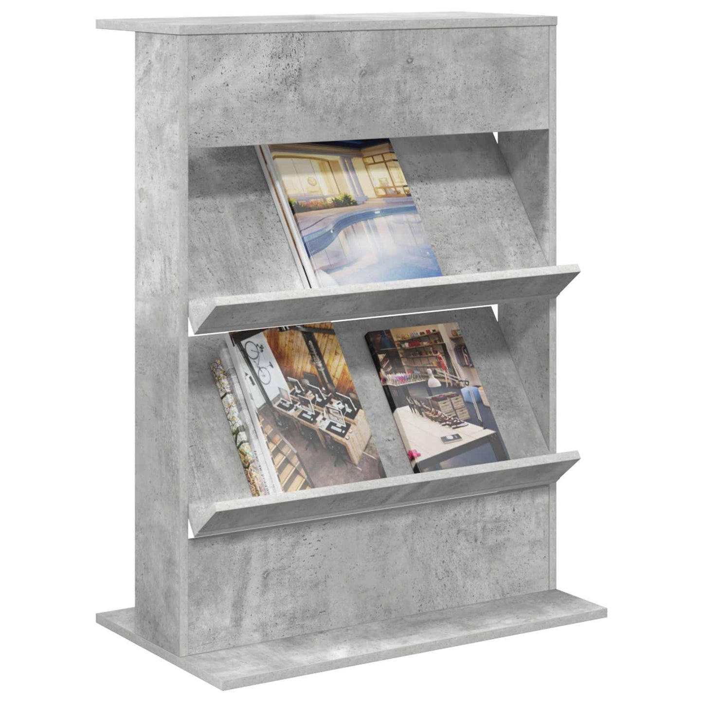 Magasin Rack Beton Grå 70 x 41 x 96 cm Konstrueret træ