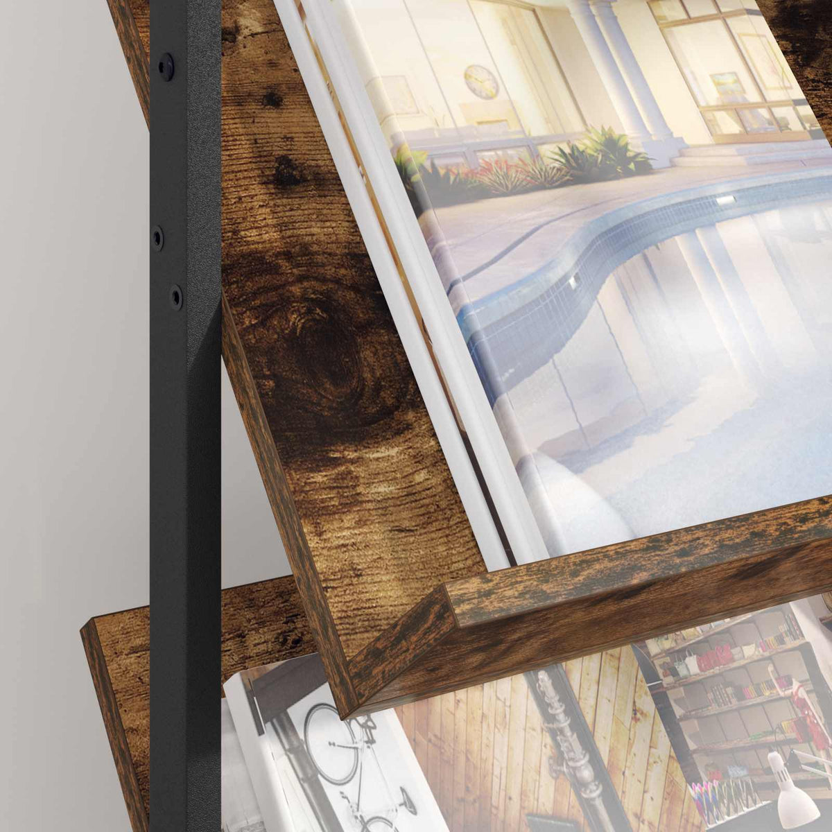 Magasin Rack Røget eg 68 x 40 x 123.5 cm Konstrueret træ