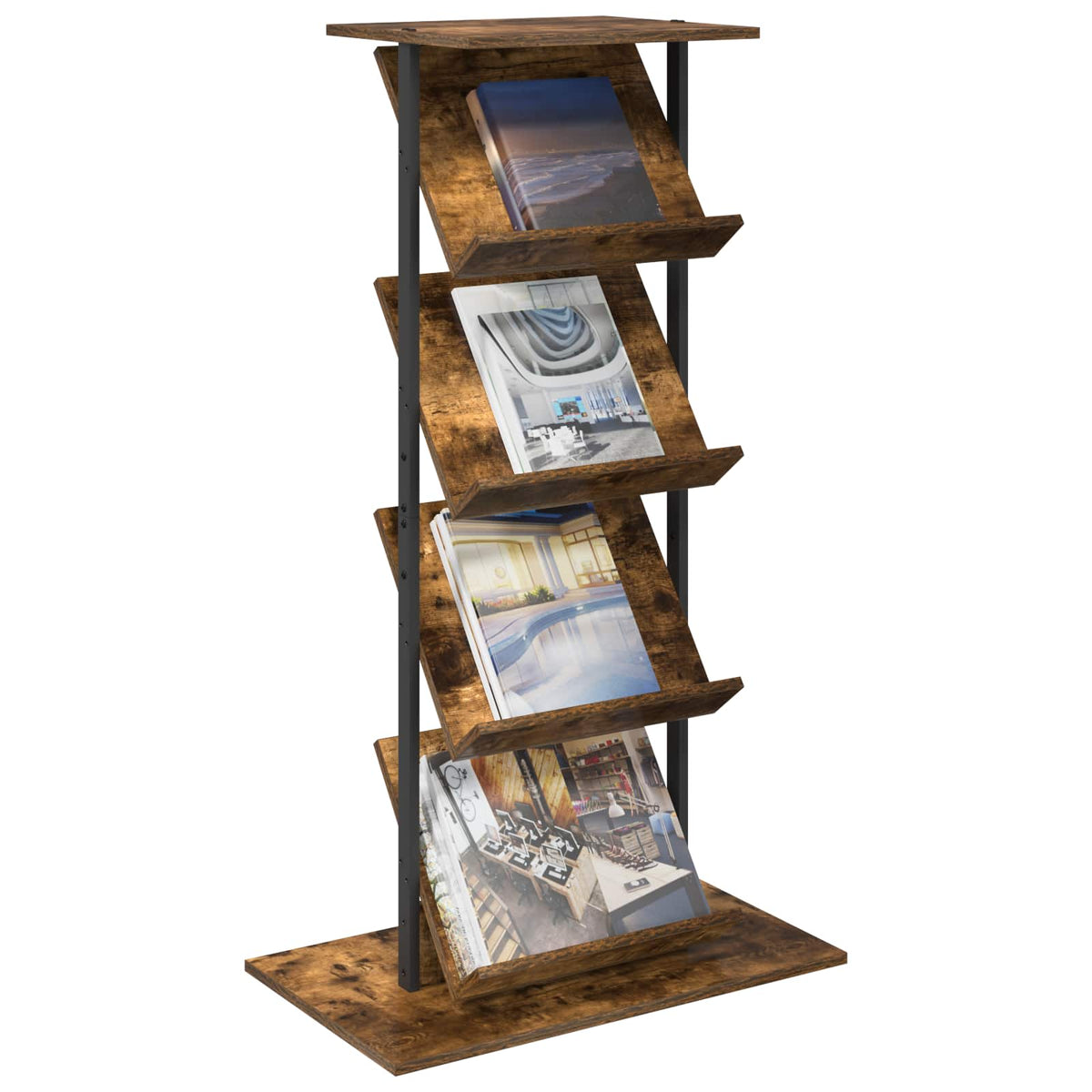 Magasin Rack Røget eg 68 x 40 x 123.5 cm Konstrueret træ