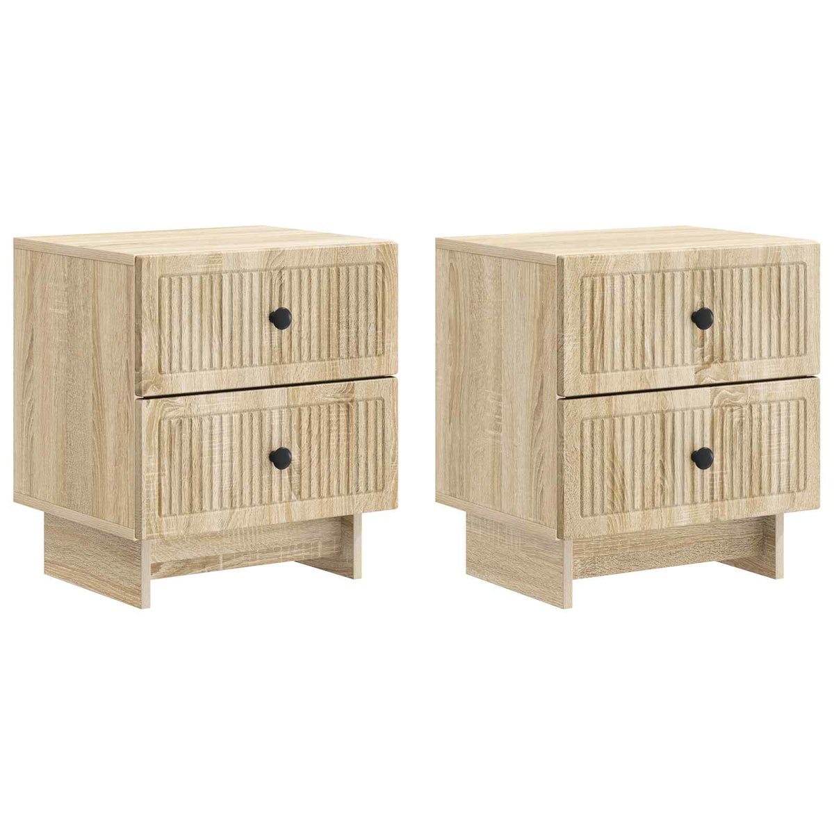 Natskab 2 stk. Sonoma-eg 43 x 34,5 x 47,5 cm Konstrueret træ