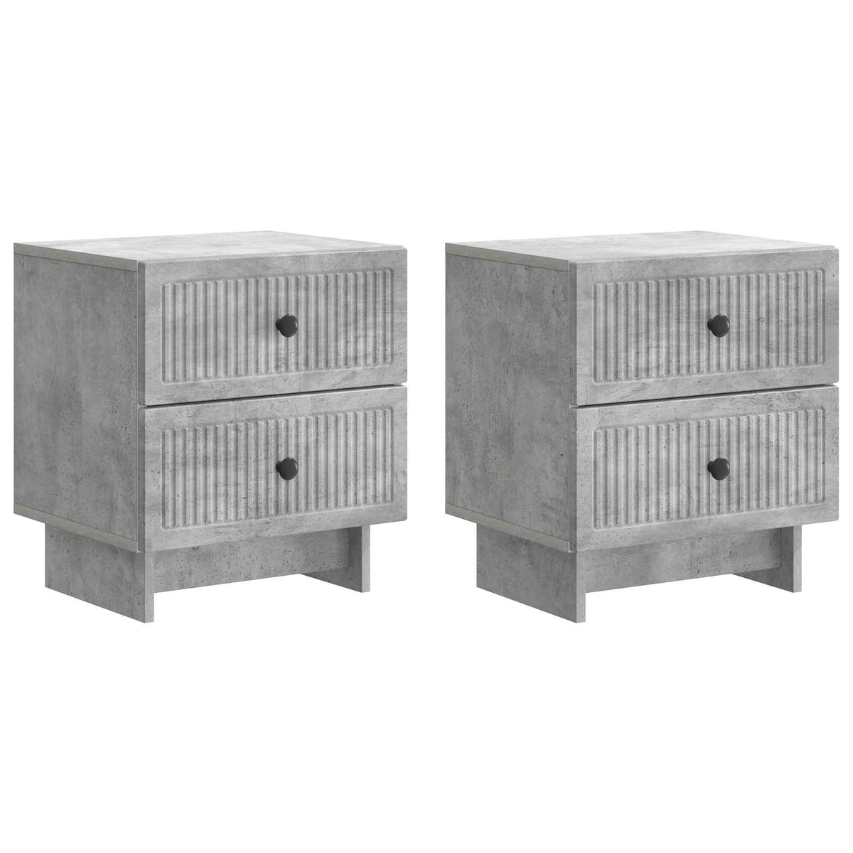 Natskab 2 stk. Betongrå 43 x 34,5 x 47,5 cm Konstrueret træ