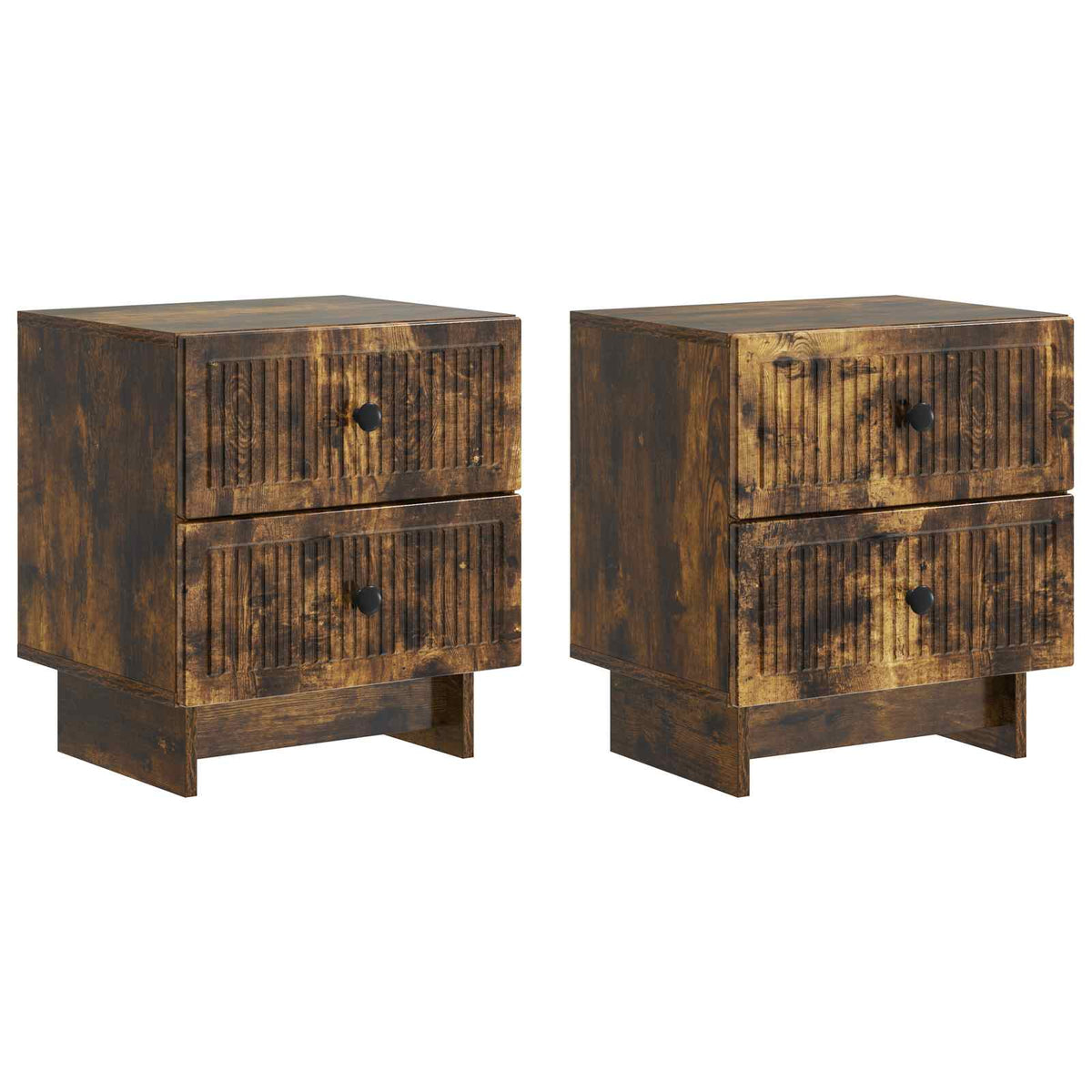 Natskab 2 stk. Røget eg 43 x 34,5 x 47,5 cm Konstrueret træ