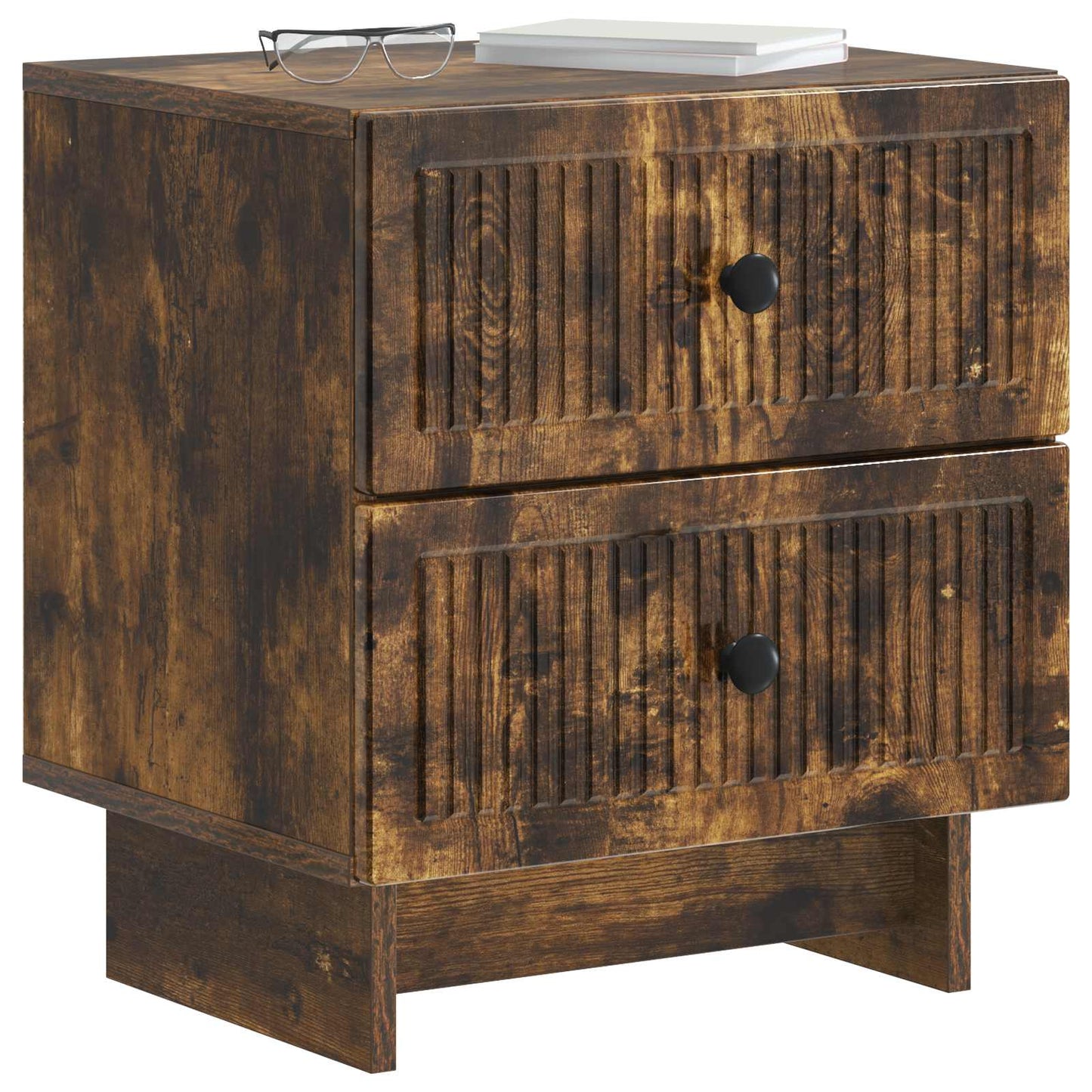 Natskab 2 stk. Røget eg 43 x 34,5 x 47,5 cm Konstrueret træ
