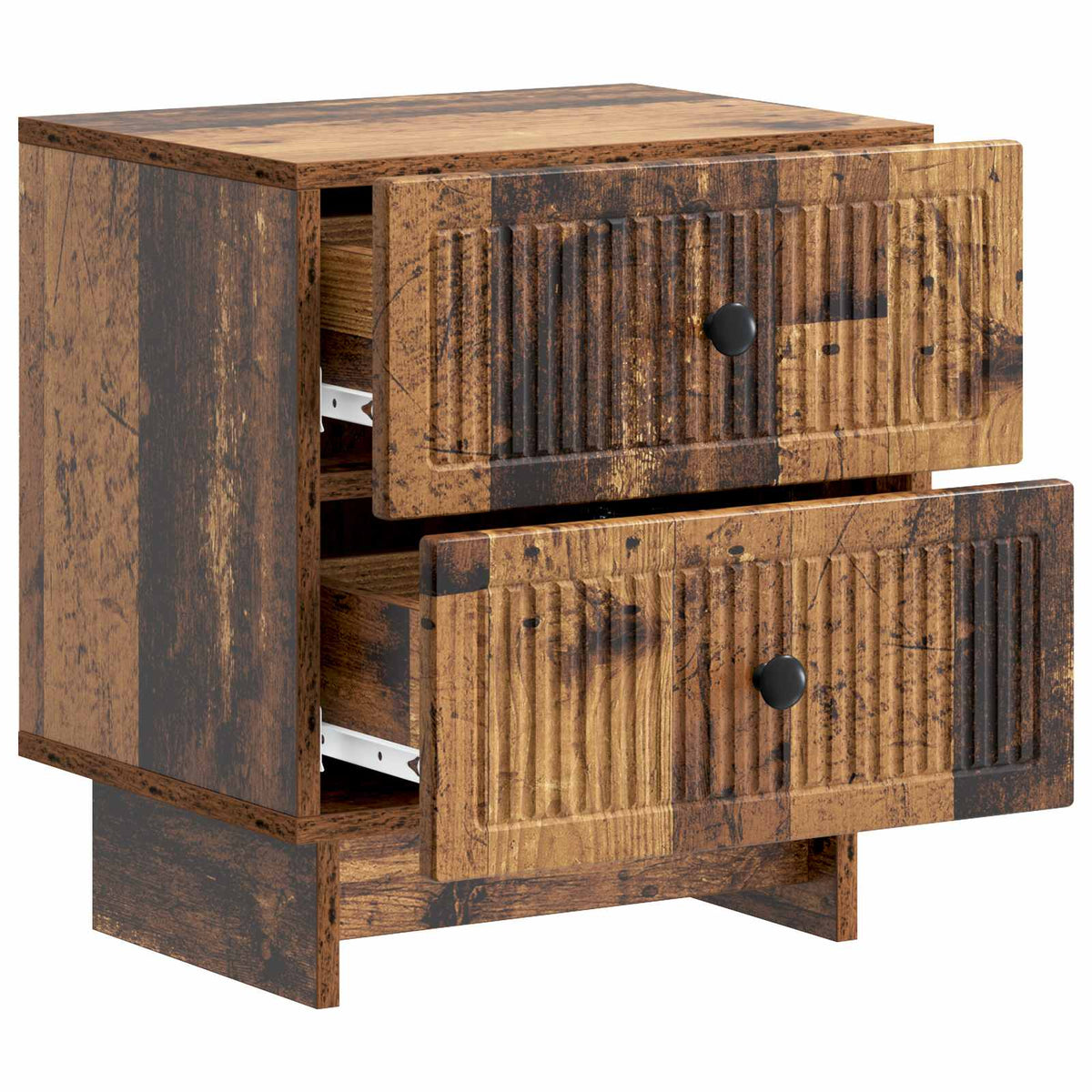 Natskab 2 stk. Gammelt træ 43 x 34,5 x 47,5 cm Konstrueret træ