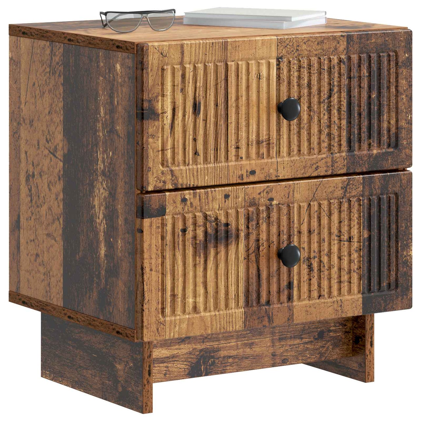 Natskab 2 stk. Gammelt træ 43 x 34,5 x 47,5 cm Konstrueret træ