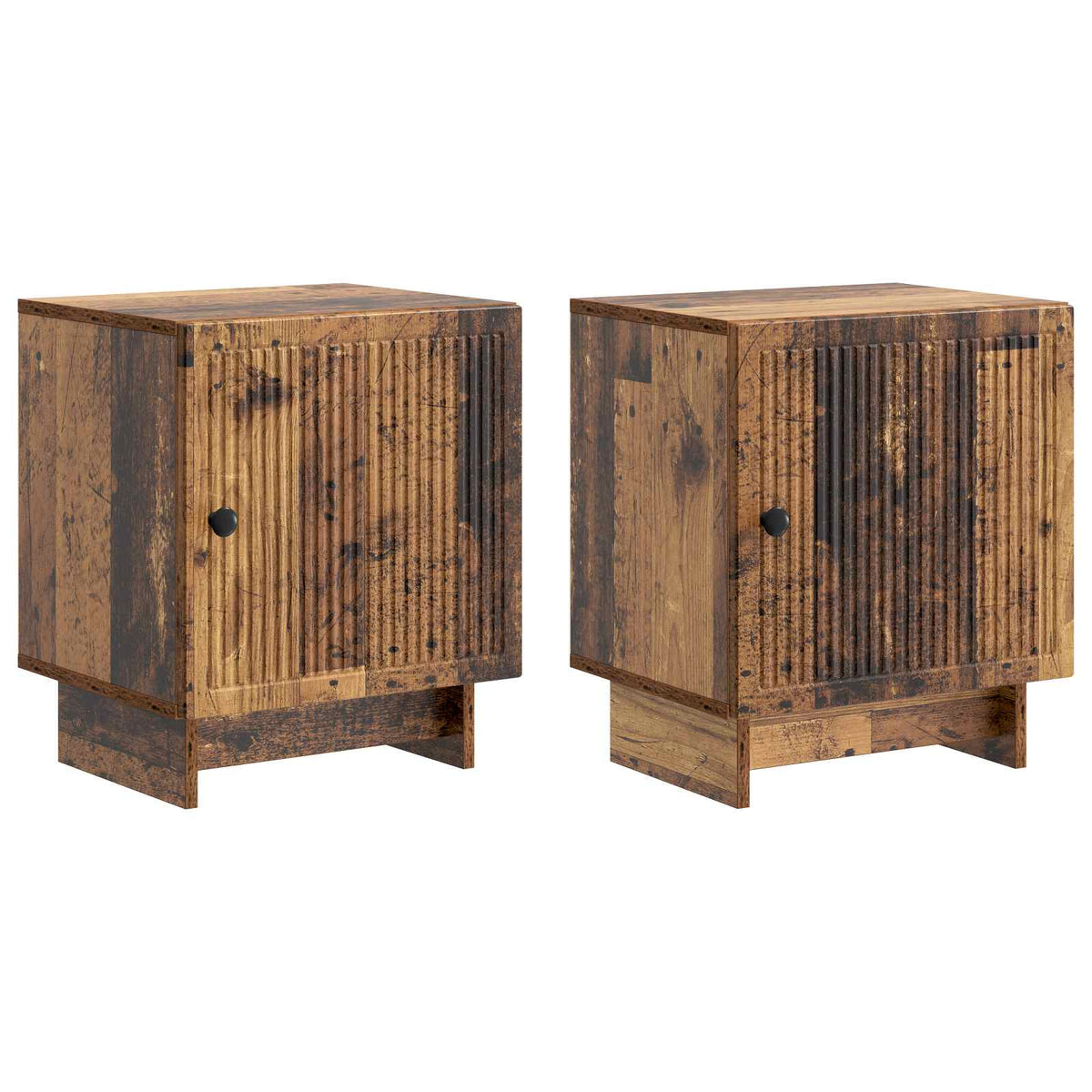 Natskab 2 stk. Gammelt træ 43 x 34,5 x 50 cm Konstrueret træ