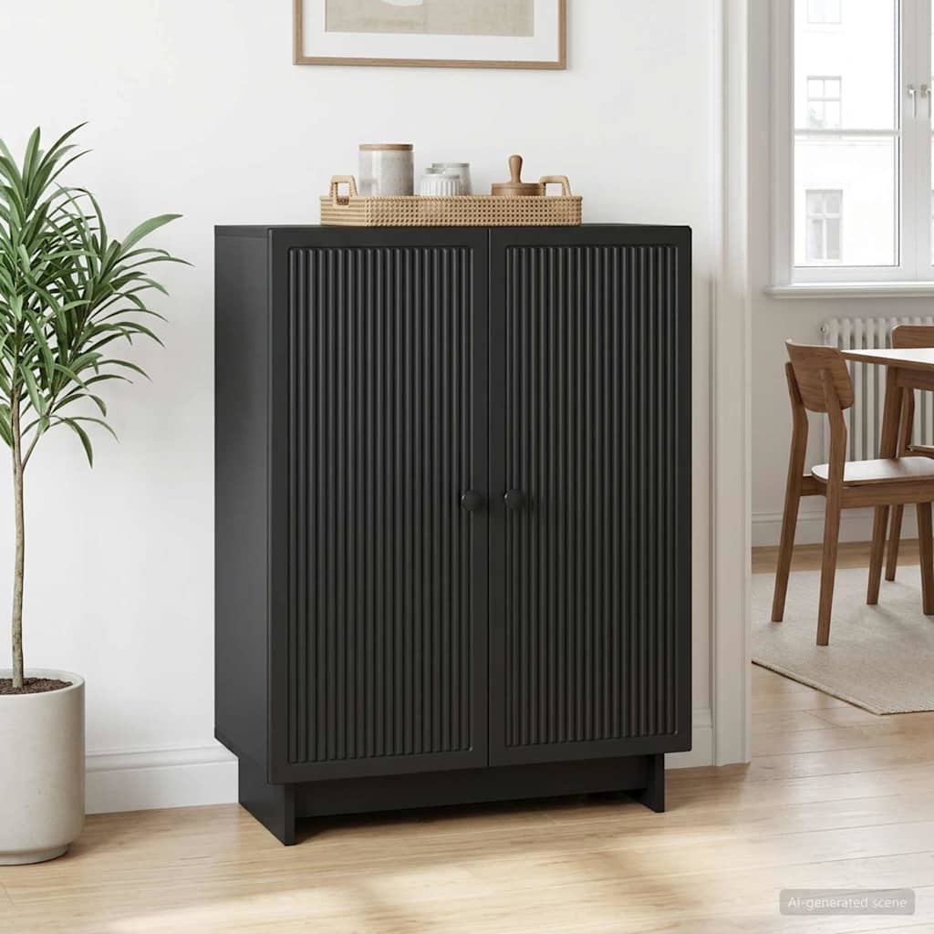 Sideboard Sort 66 x 34,5 x 90 cm Konstrueret træ